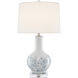 Myrtle 28 inch 150 watt White and Blue and Clear Table Lamp Portable Light