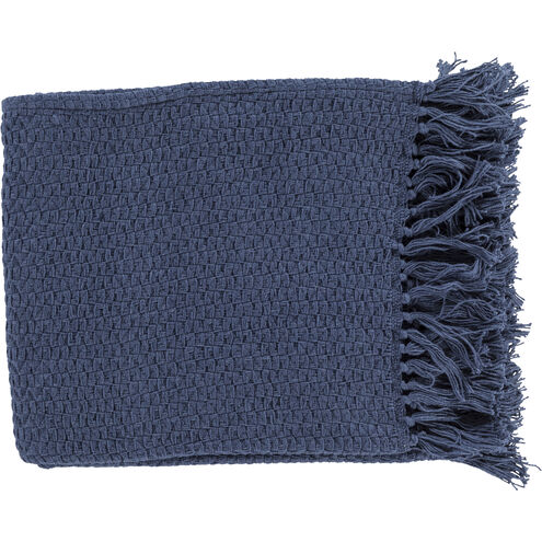 Tressa 60 X 50 inch Navy Throw, Rectangle