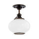 Canton 1 Light 9 inch Old Bronze Semi Flush Ceiling Light