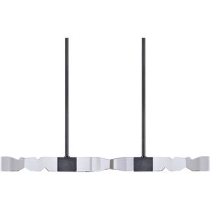 Mamadim 4 Light 49.25 inch Satin Brushed Black Linear Pendant Ceiling Light