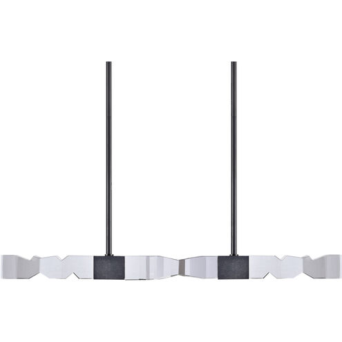 Mamadim 4 Light 49.25 inch Satin Brushed Black Linear Pendant Ceiling Light