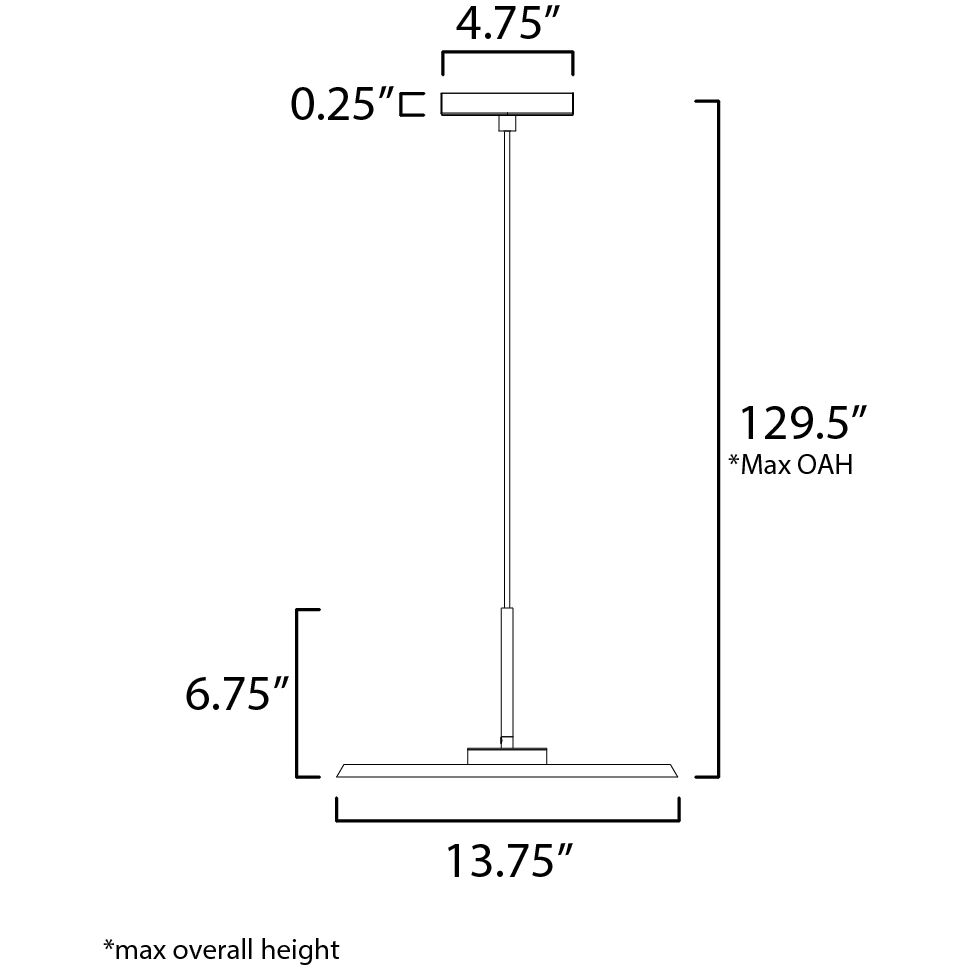 Berliner LED 13.75 inch Antique Brass Single Pendant Ceiling Light