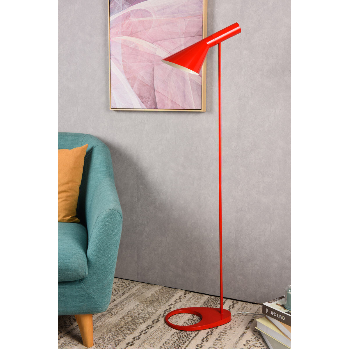 Juniper 49 inch 40 watt Red Floor Lamp Portable Light