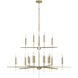 Elora 20 Light 48 inch Matte Brass Chandelier Ceiling Light