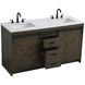 Austin 60 X 34 inch Expresso Bathroom Vanity Cabinet