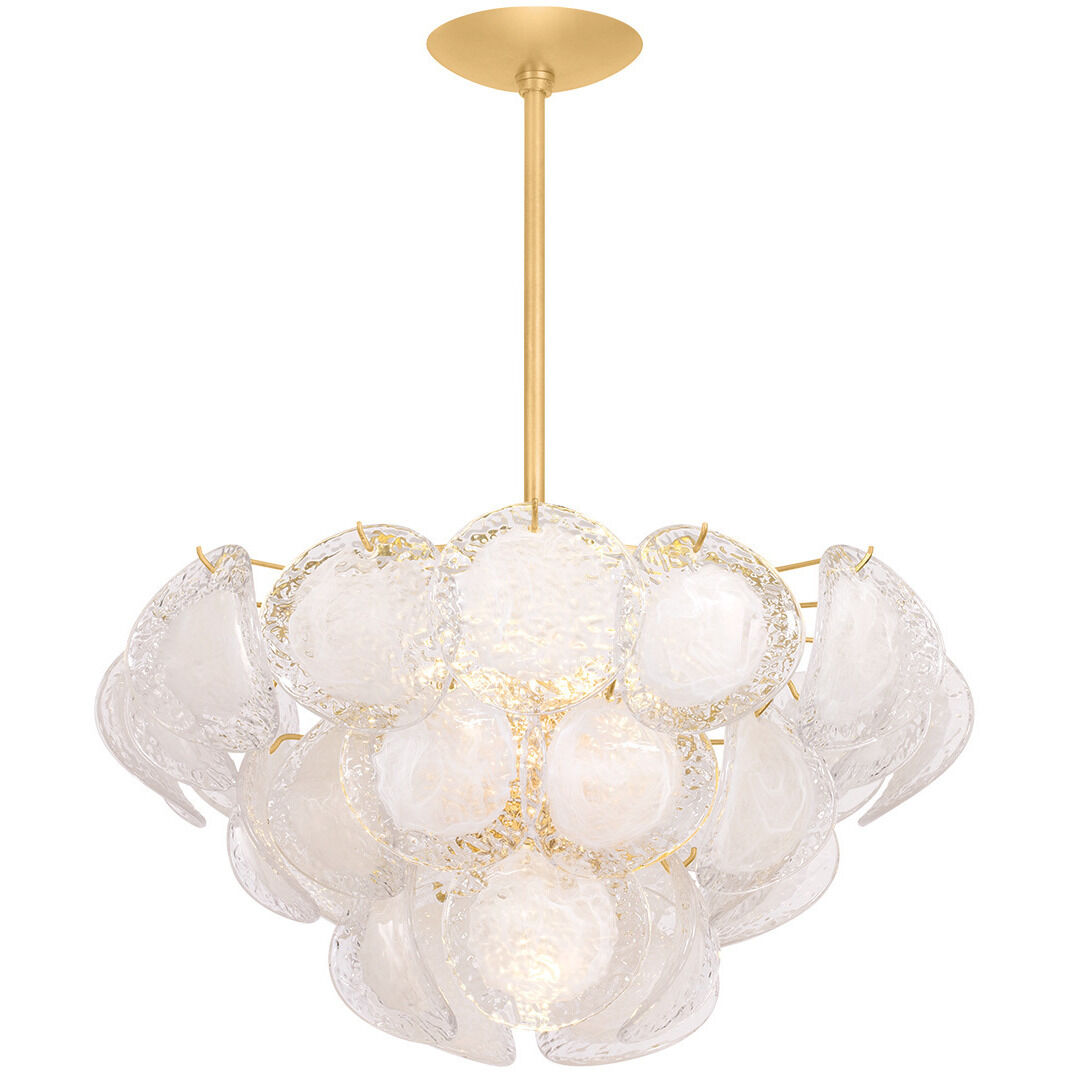 Cedar Hill 5 Light 30.25 inch Vintage Gold Leaf Chandelier Ceiling Light