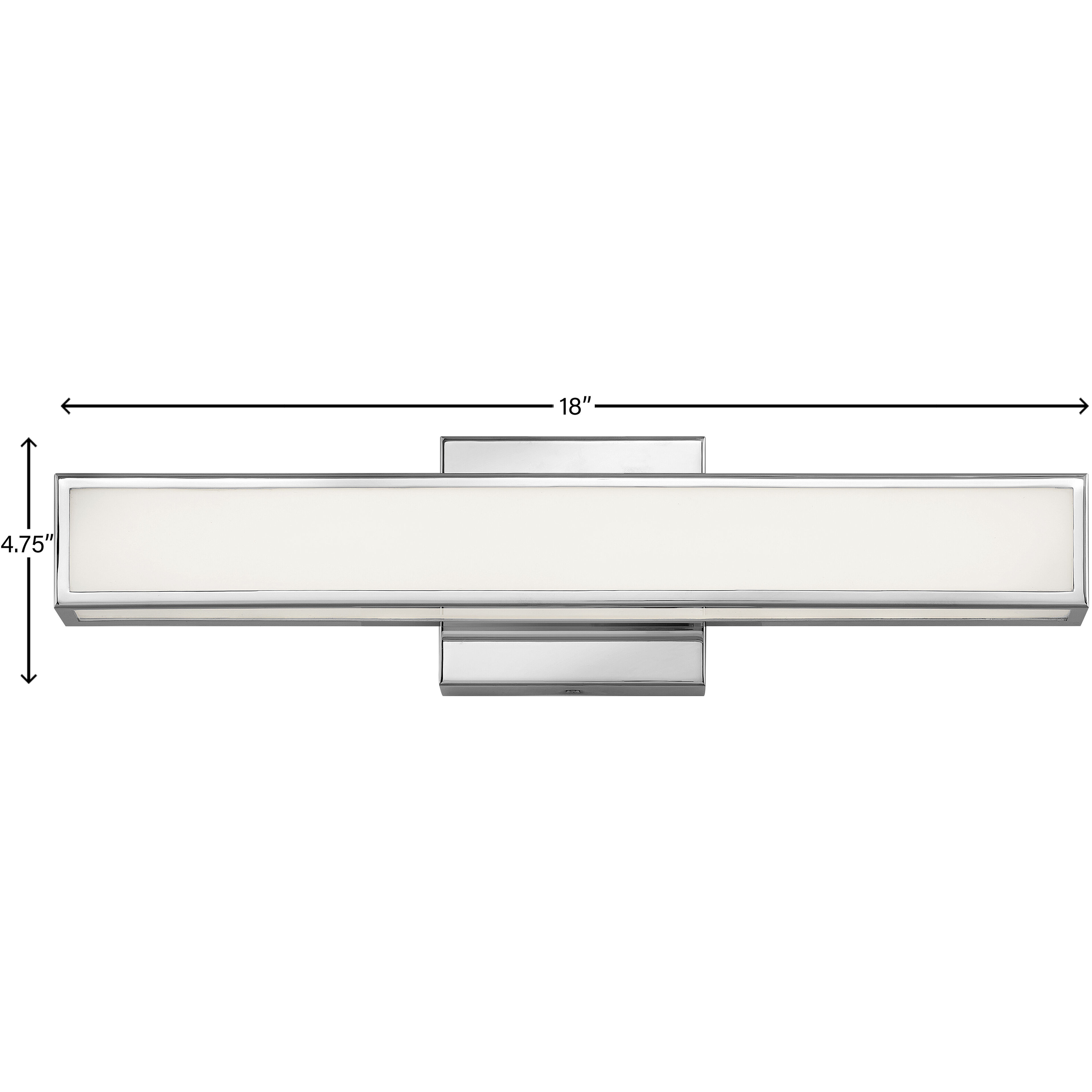 Alto LED 18 inch Chrome Vanity Light Wall Light, Vertical