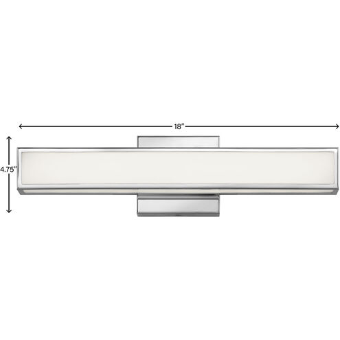 Alto LED 18 inch Chrome Vanity Light Wall Light, Vertical