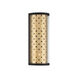 Grado 2 Light 7 inch Gold Sconce Wall Light