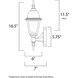 Builder Cast 1 Light 16.75 inch Black Outdoor Wall Mount