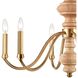 French Country 6 Light 27 inch Natural Brass Chandelier Ceiling Light, Converts to Semi Flush