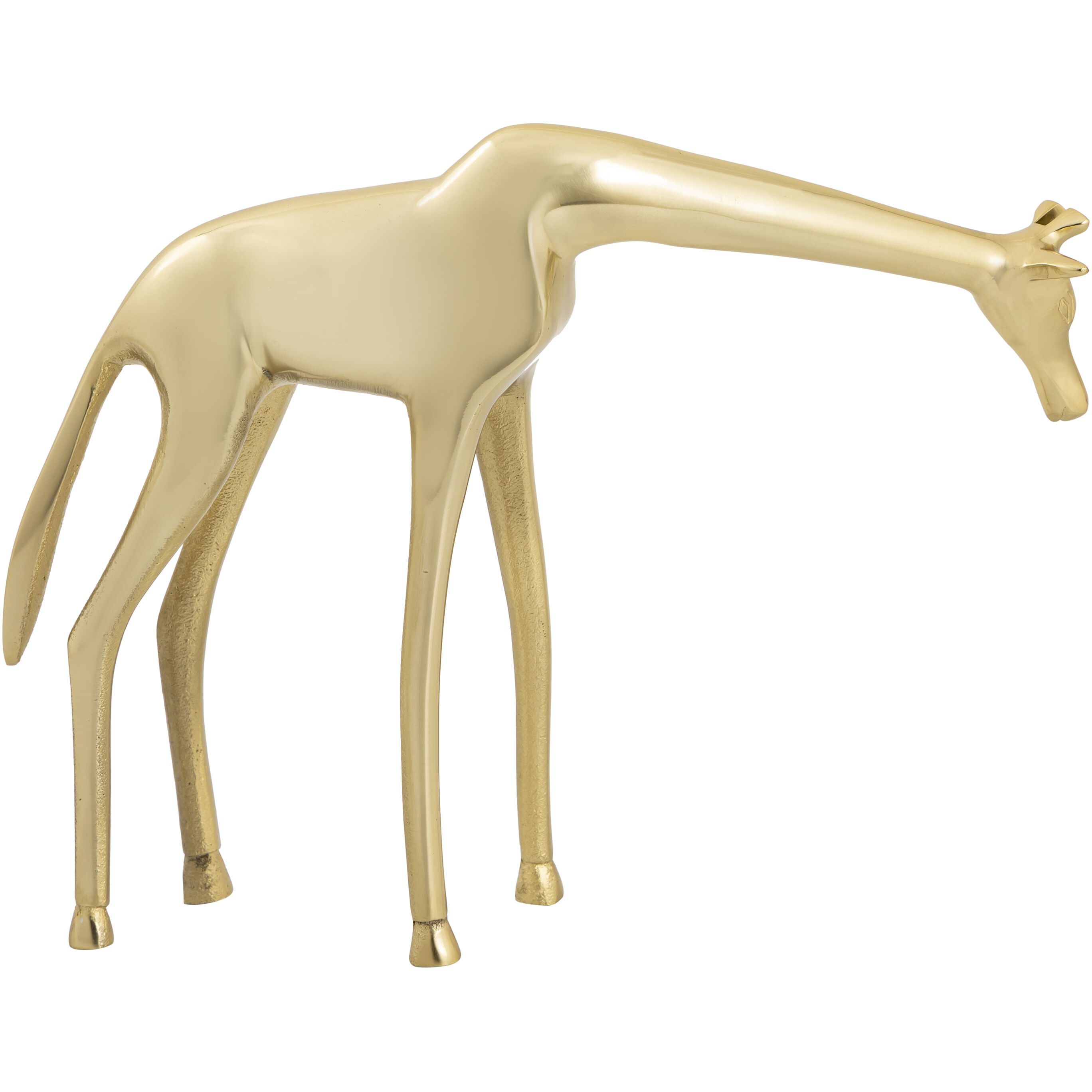 Brass Giraffe 9 X 3.75 inch Sculpture