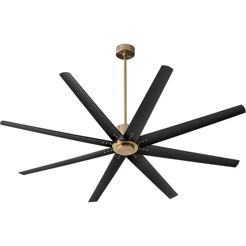 Fleet 72 inch Aged Brass with Matte Black Blades Indoor Outdoor Fan