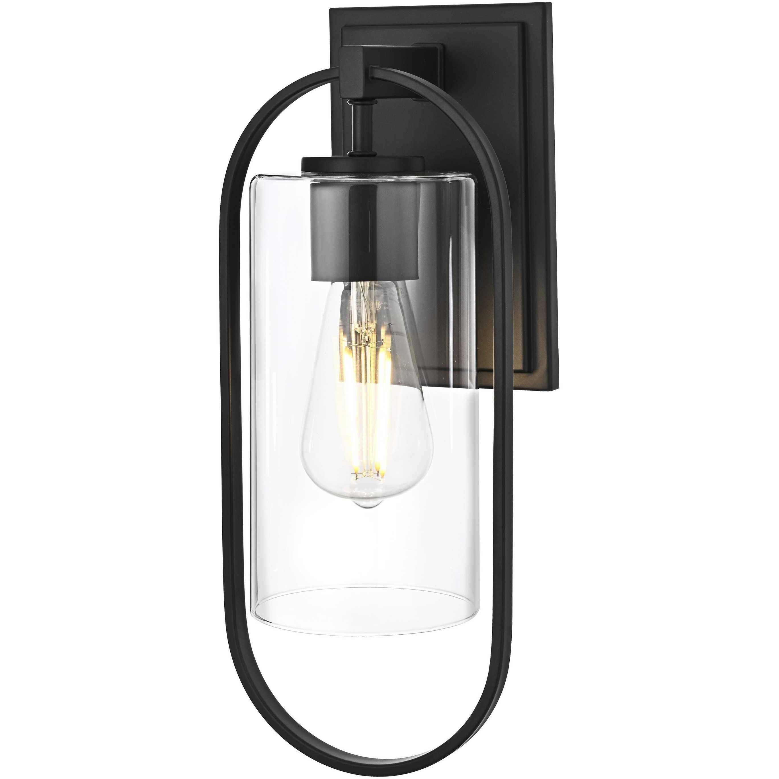 Jaxson 1 Light 15 inch Black Outdoor Wall Sconce