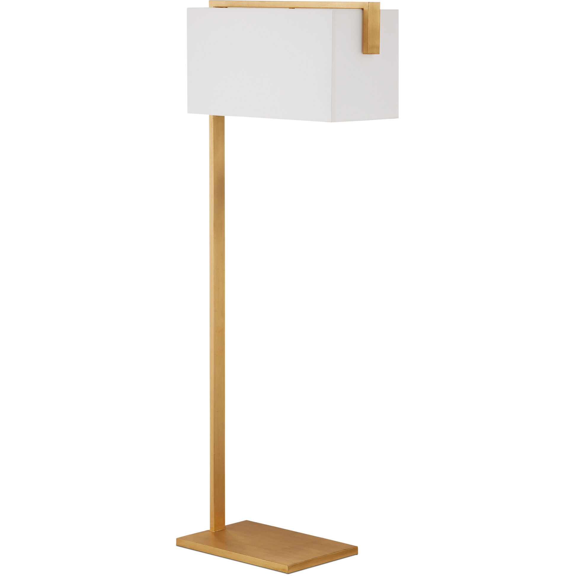 Gambit 63.5 inch 60 watt Contemporary Gold Leaf Floor Lamp Portable Light
