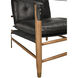 Luther Ebony Black Leather Occasional Chair
