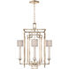 Cienfuegos 4 Light 24 inch Gold Chandelier Ceiling Light in Natural Greige Fabric