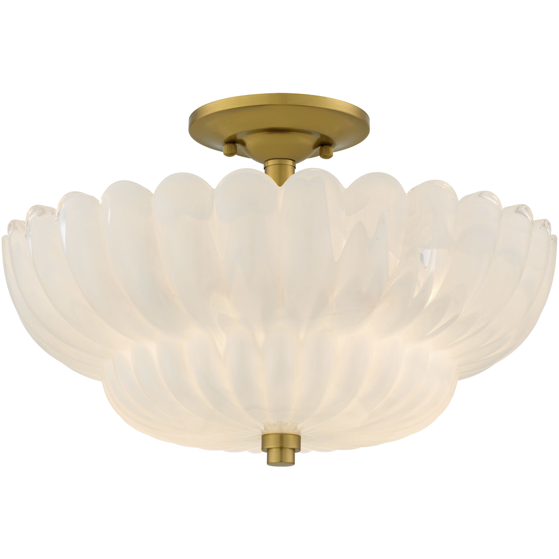 Whitecap 4 Light 15.5 inch Brushed Gold Semi-Flush Mount Ceiling Light