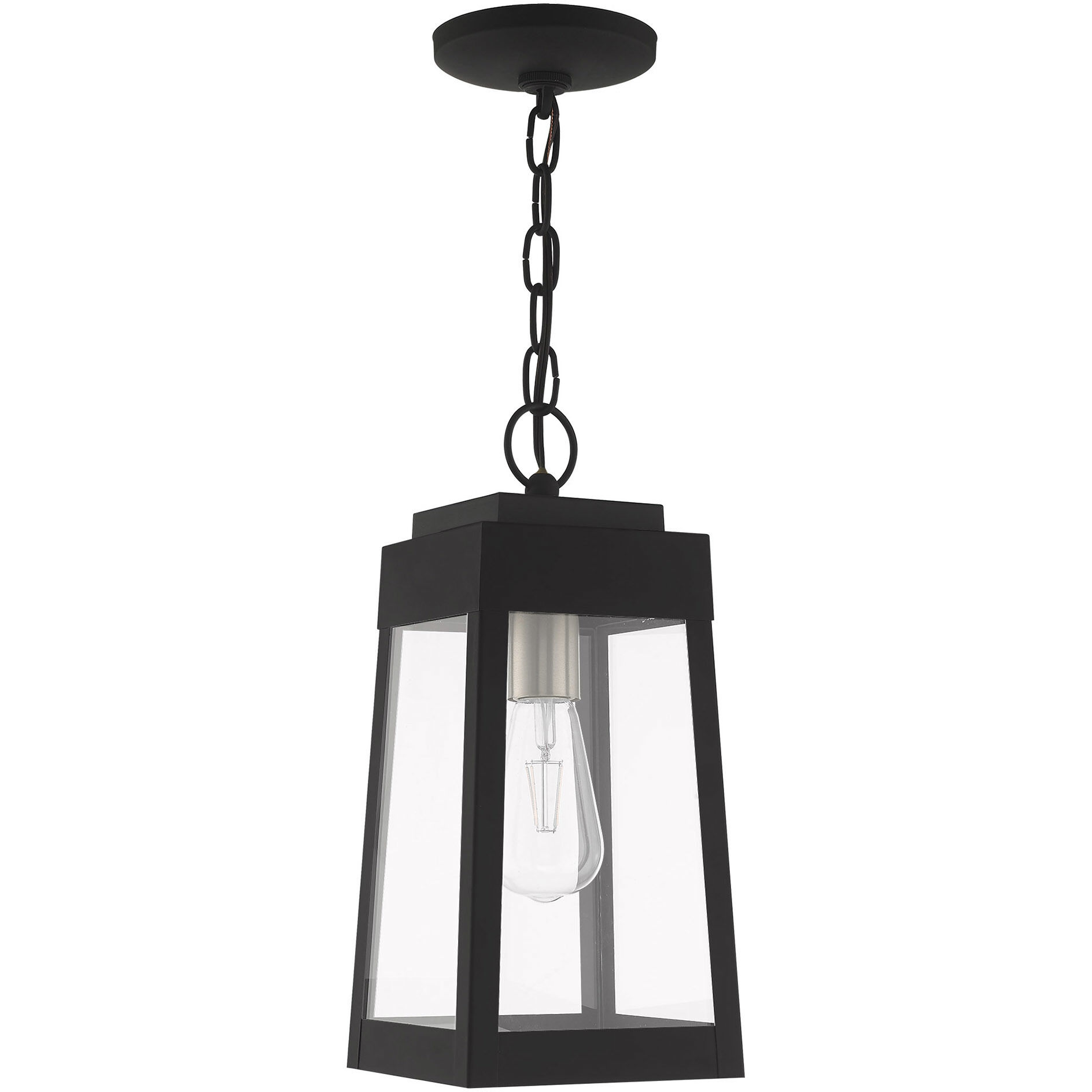 Oslo 1 Light 6 inch Black Outdoor Pendant Lantern