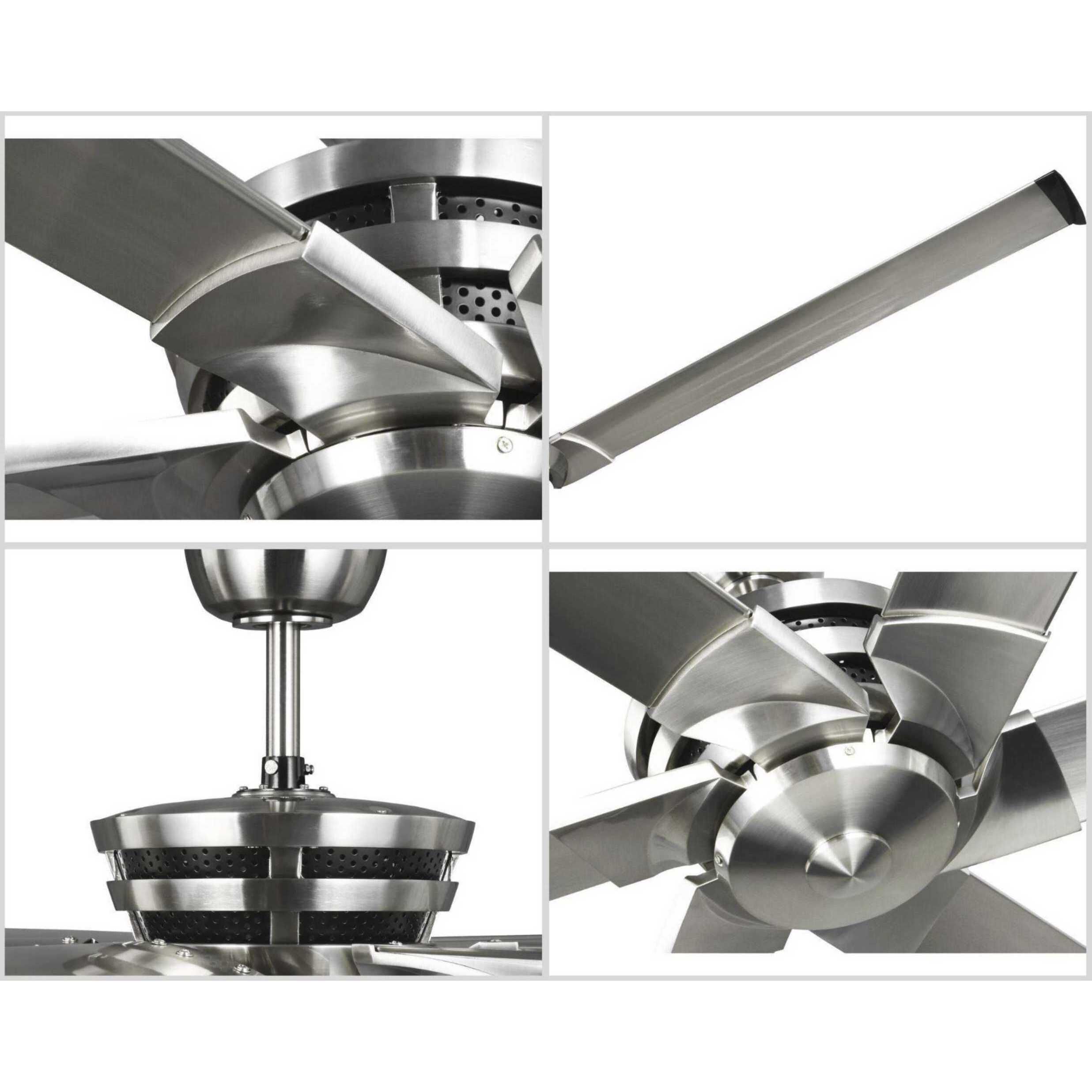 Huff 96 inch Brushed Nickel Ceiling Fan