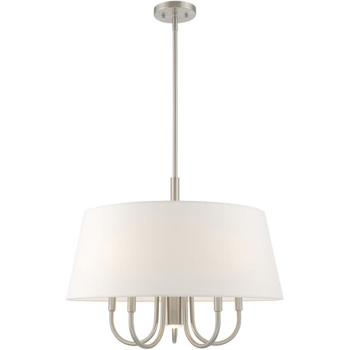 Belclaire 6 Light 24 inch Brushed Nickel Pendant Chandelier Ceiling Light