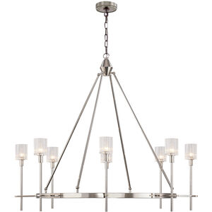 Salita 8 Light 46 inch Polished Nickel Chandelier Ceiling Light in Ribbed Crystal
