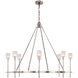 Salita 8 Light 46 inch Polished Nickel Chandelier Ceiling Light in Ribbed Crystal