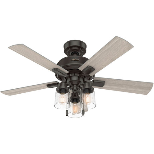 Hartland 44 inch Noble Bronze with Light Gray Oak Blades Ceiling Fan