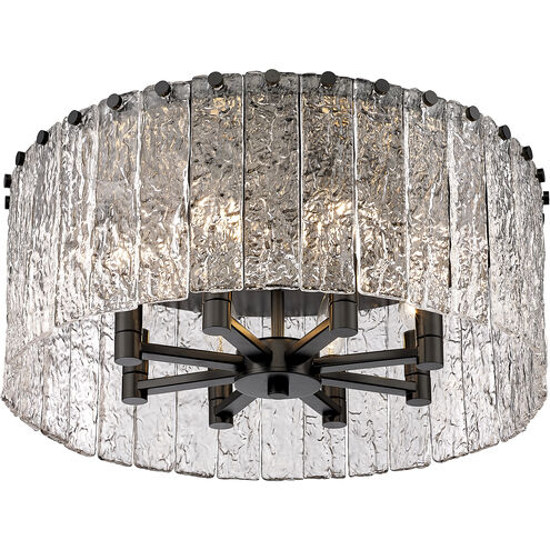 Glacier 8 Light 20.75 inch Matte Black Flush Mount Ceiling Light
