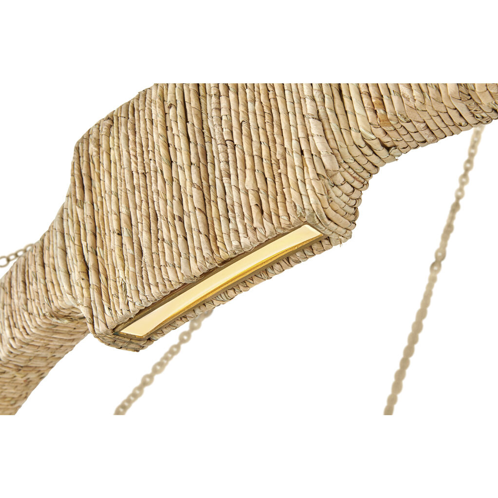 Raffi LED 48 inch Burnished Gold Chandelier Ceiling Light, Single Tier