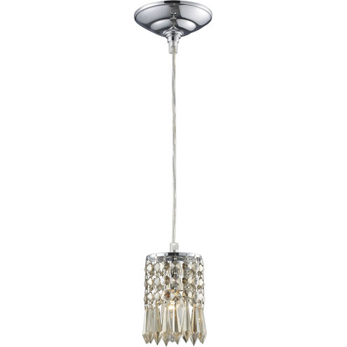 Optix 1 Light 4 inch Polished Chrome with Clear Mini Pendant Ceiling Light