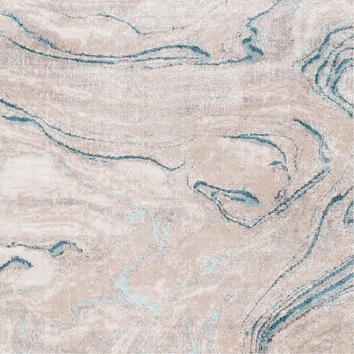 Mediterranean 122 X 92 inch Ivory/Tan/Dark Blue/Terracotta/Aqua Rugs, Rectangle