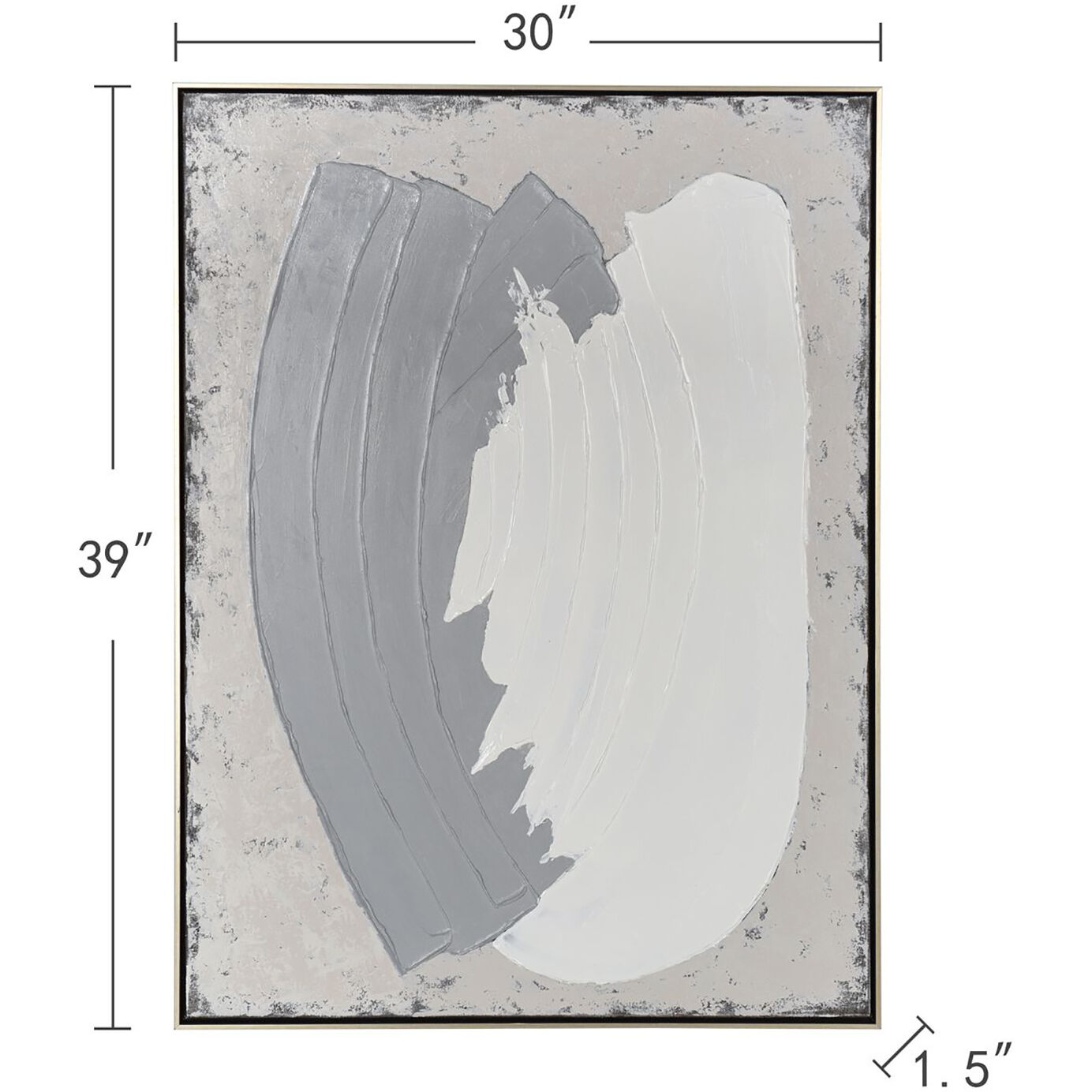 Cameron Ivory and Grey and Black Wall Art