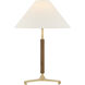 Ray Booth Amaya 20 inch 6.50 watt Antique-Burnished Brass and Walnut Table Lamp Portable Light
