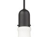 Amherst LED 13.75 inch Matte Black Pendant Ceiling Light in Matte White Glass