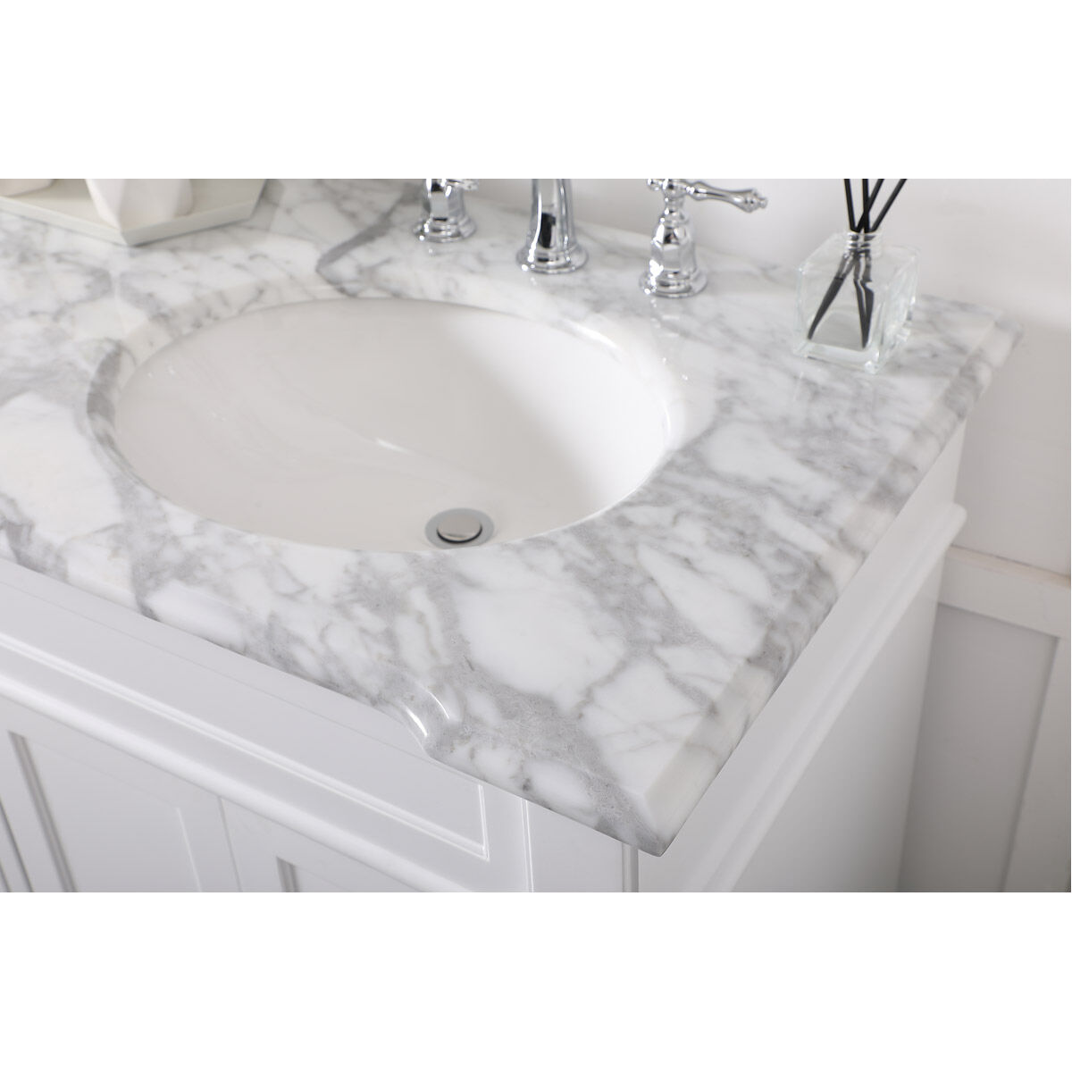 Wesley 60 X 22 X 35 inch White Vanity Sink Set