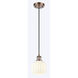 Ballston White Venetian 1 Light 6 inch Antique Copper Cord Hung Mini Pendant Ceiling Light