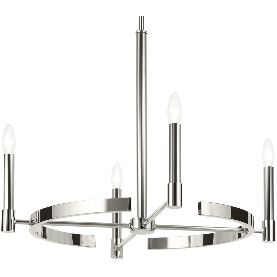 Tolani 4 Light Polished Nickel Chandelier Ceiling Light