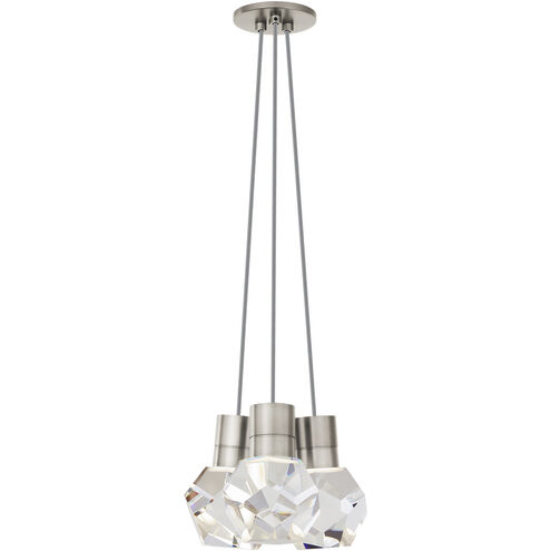 Sean Lavin Kira LED Satin Nickel Pendant Ceiling Light in Gray Cord, LED 90 CRI 3000K, Integrated LED