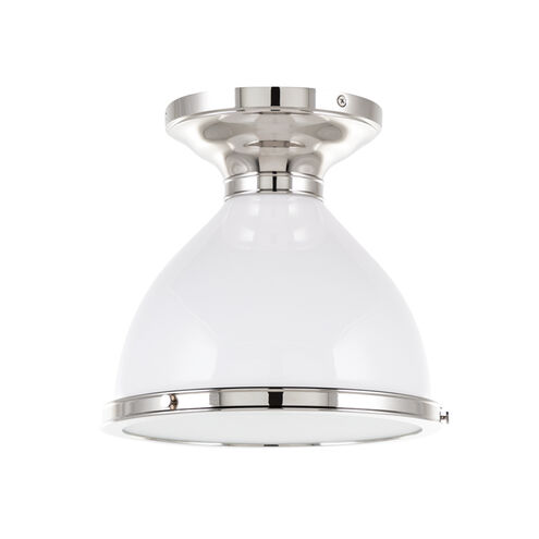Randolph 1 Light 10 inch Polished Nickel Semi Flush Ceiling Light