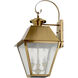 Mansfield 3 Light 23 inch Antique Brass Outdoor Wall Lantern 