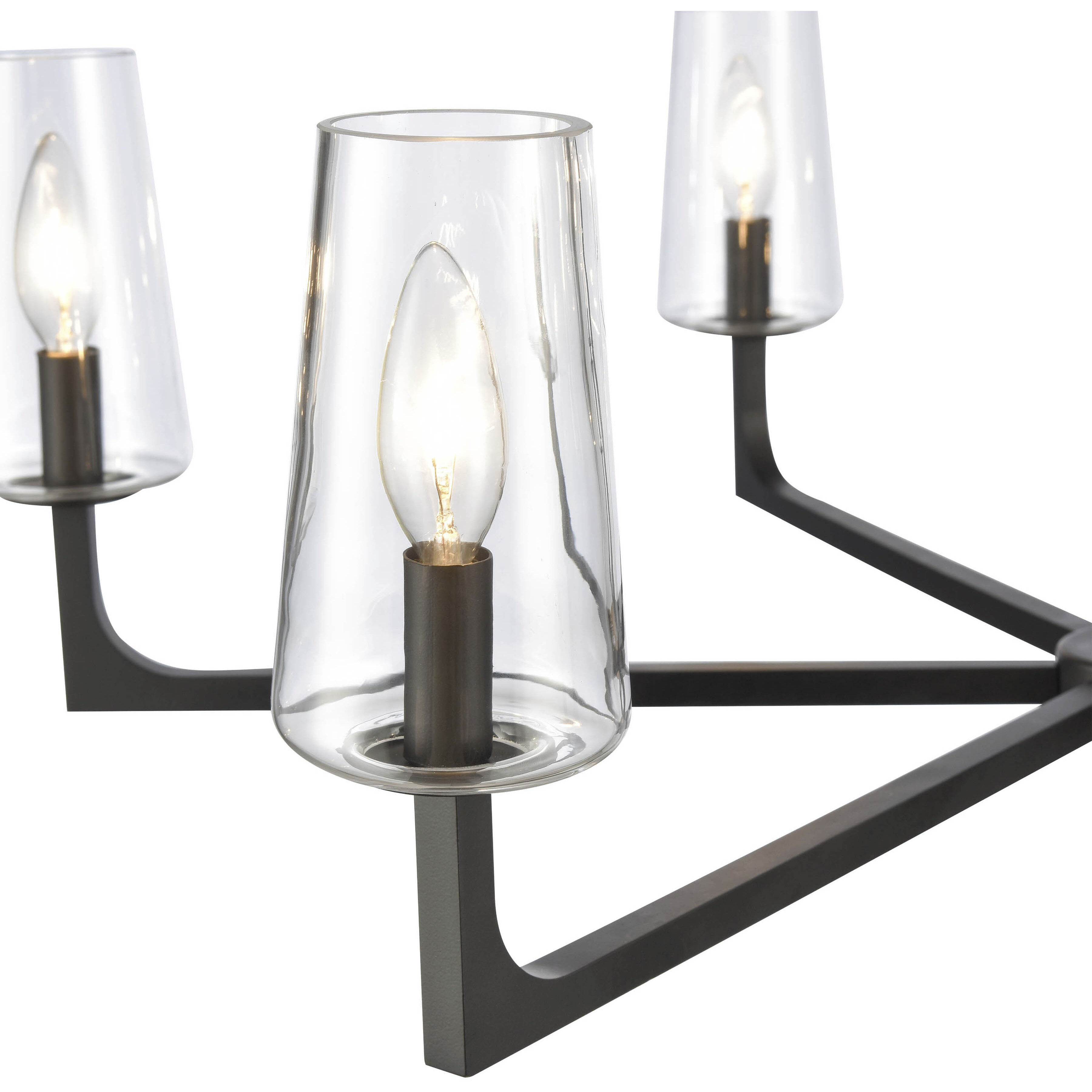 Fitzroy 6 Light 34 inch Matte Black Chandelier Ceiling Light
