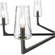 Fitzroy 6 Light 34 inch Matte Black Chandelier Ceiling Light