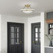 Newburgh 2 Light 12 inch Antique Brass Semi-Flush Ceiling Light