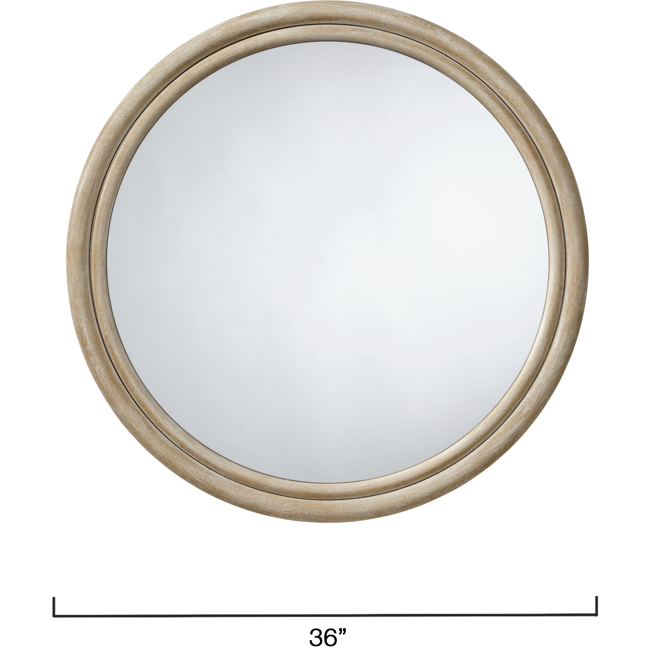 Riley 36 X 36 inch Natural Wood Mirror