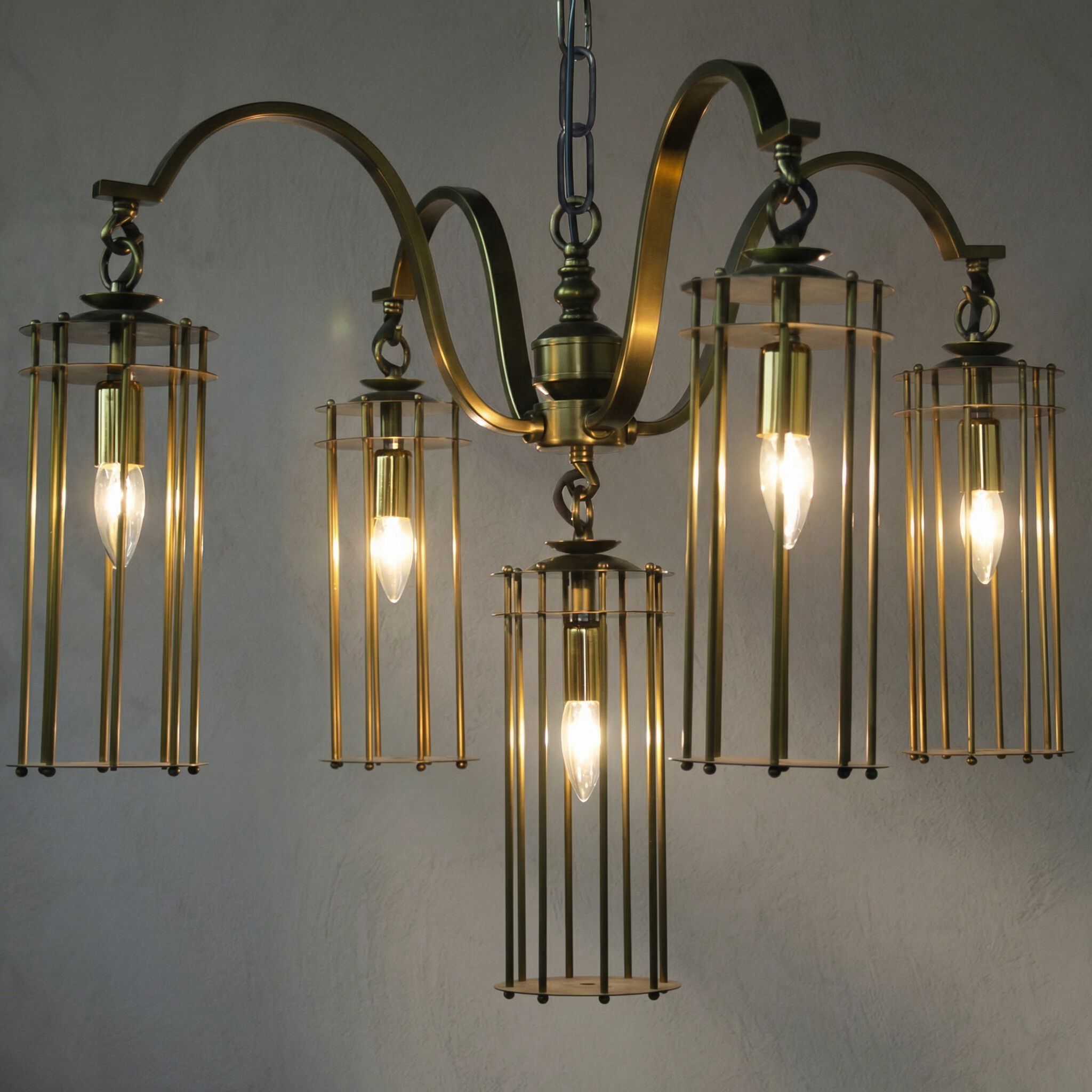 Chandler 5 Light 30 inch Antique Brass Chandelier Ceiling Light