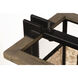 Boundry 5 Light 45.25 inch Black and Barn Wood and Antique Brass Linear Pendant Ceiling Light