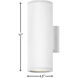 Coastal Elements Silo LED 12 inch Satin White Outdoor Wall Mount Lantern, Up/Down Light
