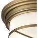Flushmounts 2 Light 13 inch Classic Brass Flush Mount Ceiling Light