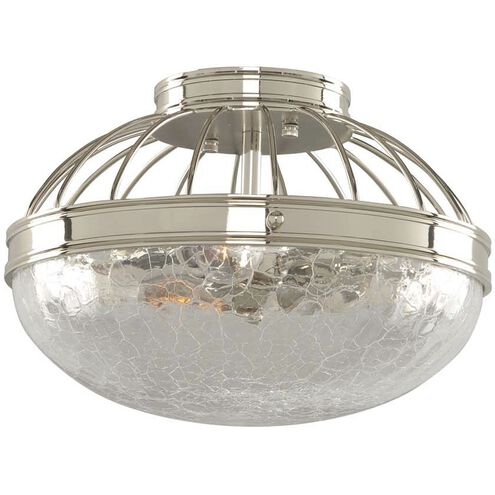 Montauk 2 Light 12 inch Polished Nickel Flush Mount Ceiling Light